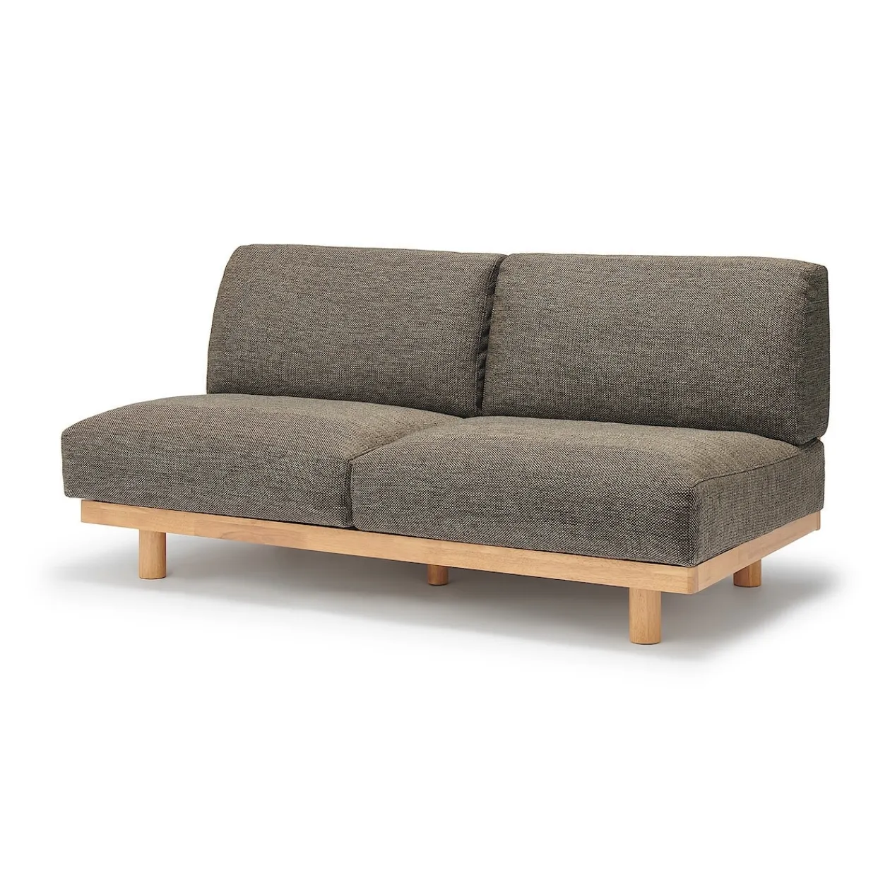 Canapés Et Repose-Pieds^Muji Canapé en polyester tissé sans accoudoirs ‐ 2 places, Marron