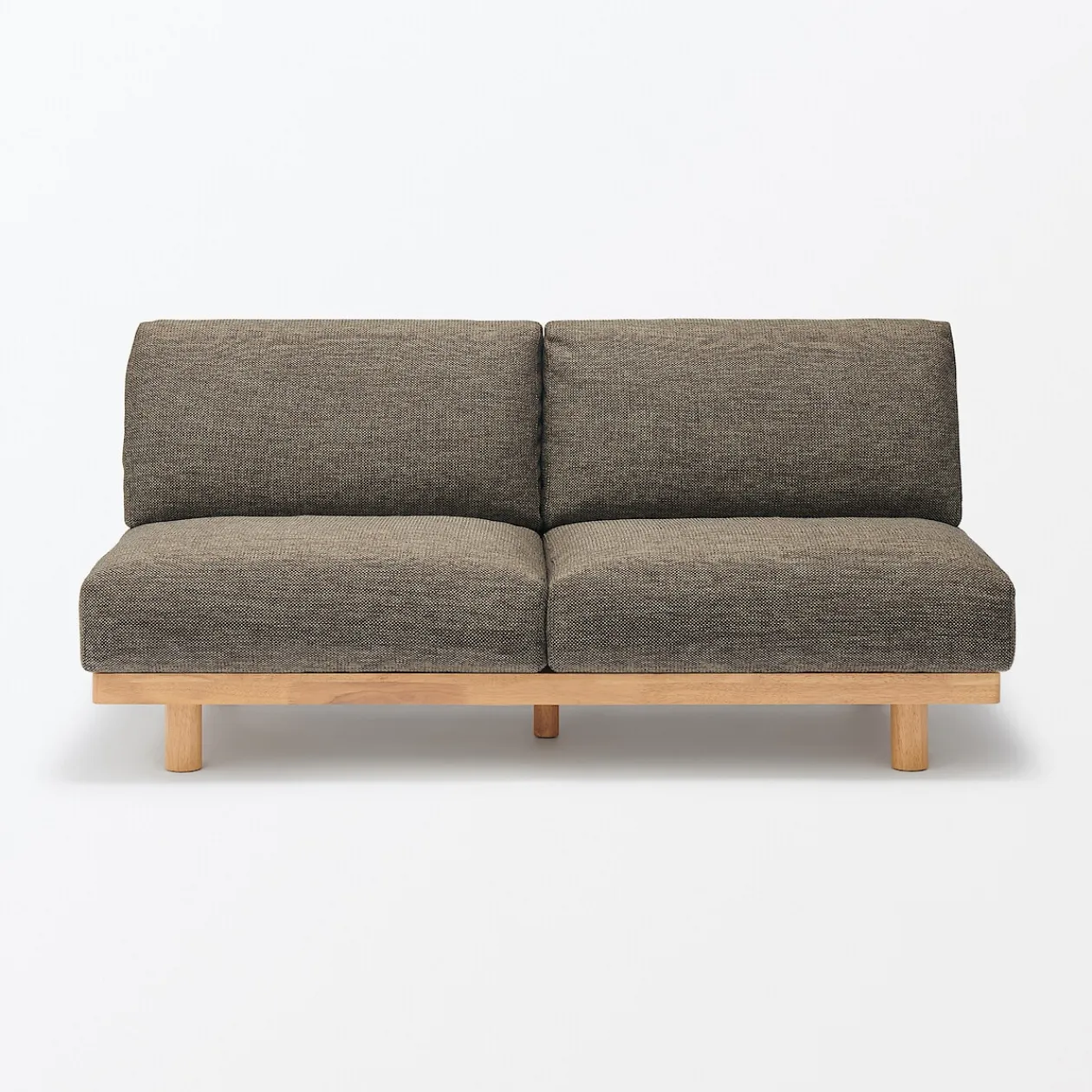 Canapés Et Repose-Pieds^Muji Canapé en polyester tissé sans accoudoirs ‐ 2 places, Marron