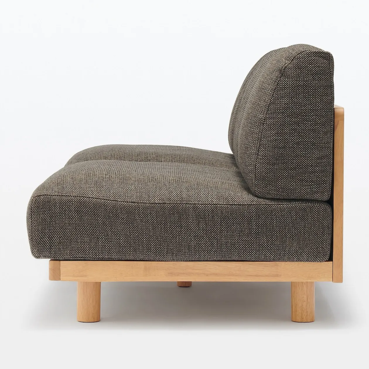 Canapés Et Repose-Pieds^Muji Canapé en polyester tissé sans accoudoirs ‐ 2 places, Marron