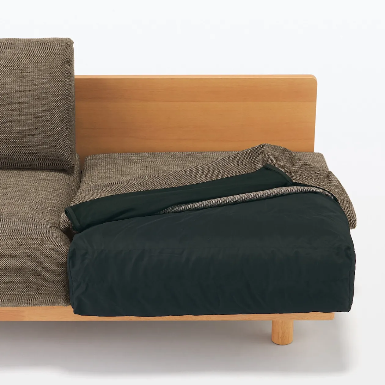 Canapés Et Repose-Pieds^Muji Canapé en polyester tissé sans accoudoirs ‐ 2 places, Marron