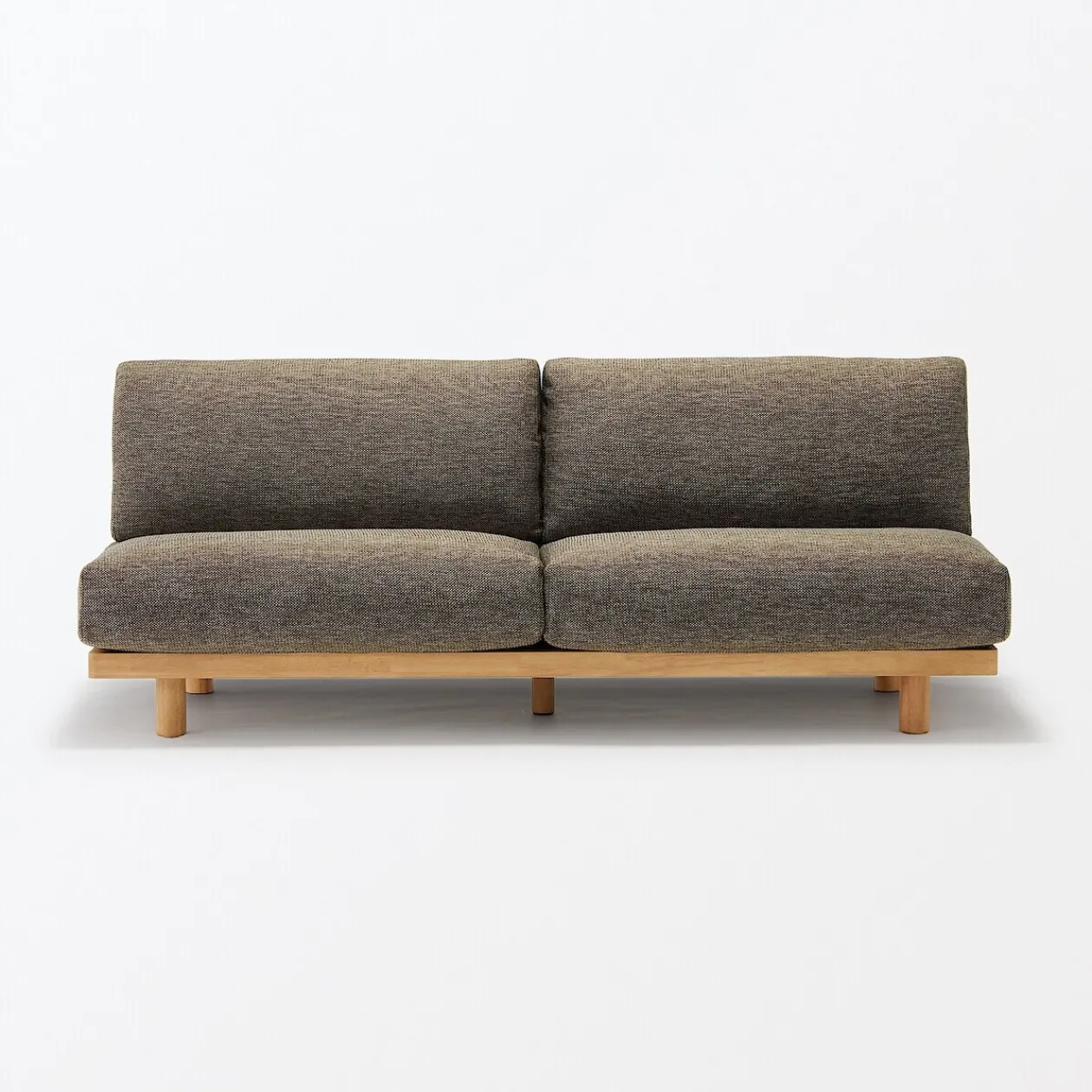 Canapés Et Repose-Pieds^Muji Canapé en polyester tissé sans accoudoirs ‐ 3 places, Marron