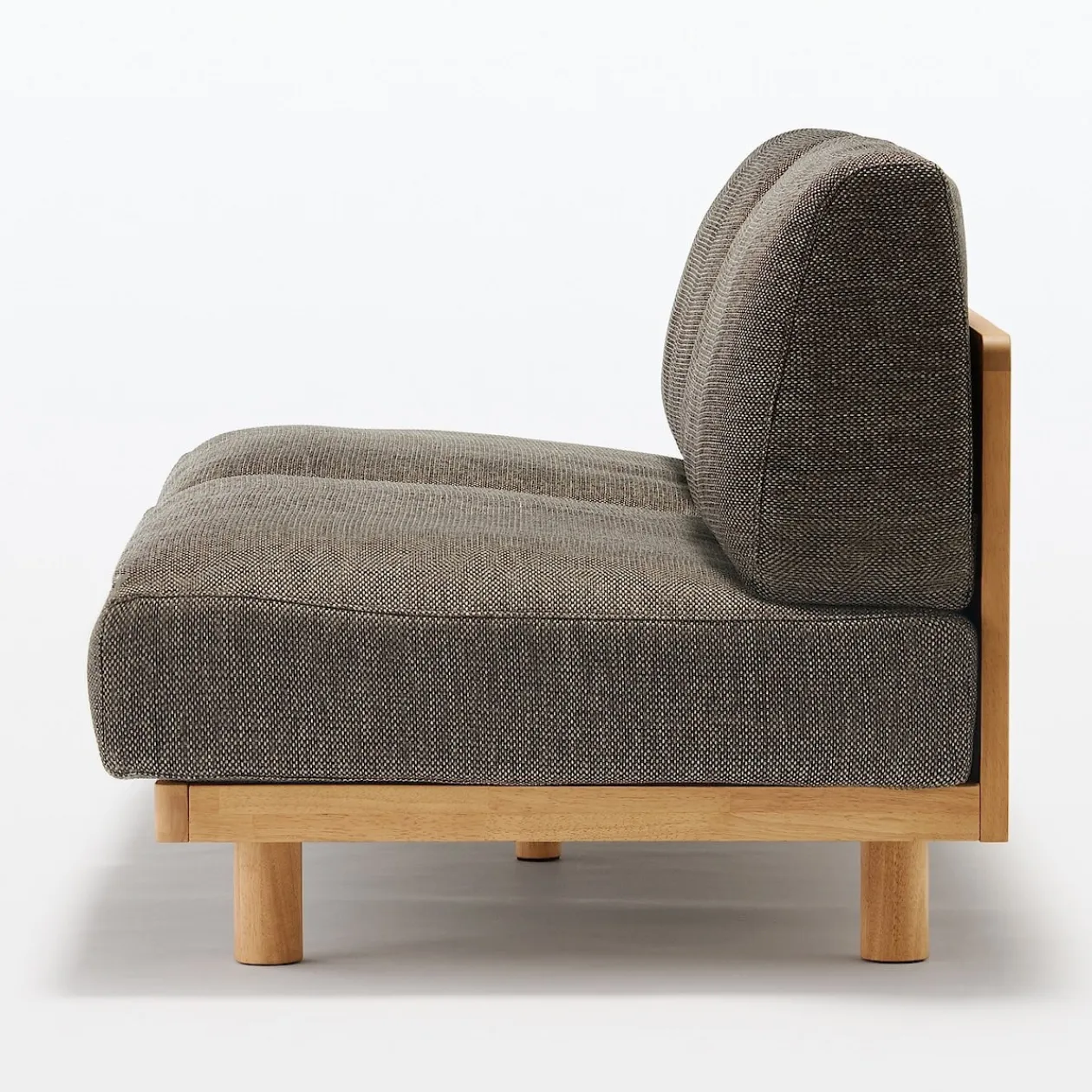 Canapés Et Repose-Pieds^Muji Canapé en polyester tissé sans accoudoirs ‐ 3 places, Marron