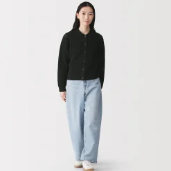 Pulls Et Cardigans^Muji Cardigan à col en tricot de coton mélangé pour femme