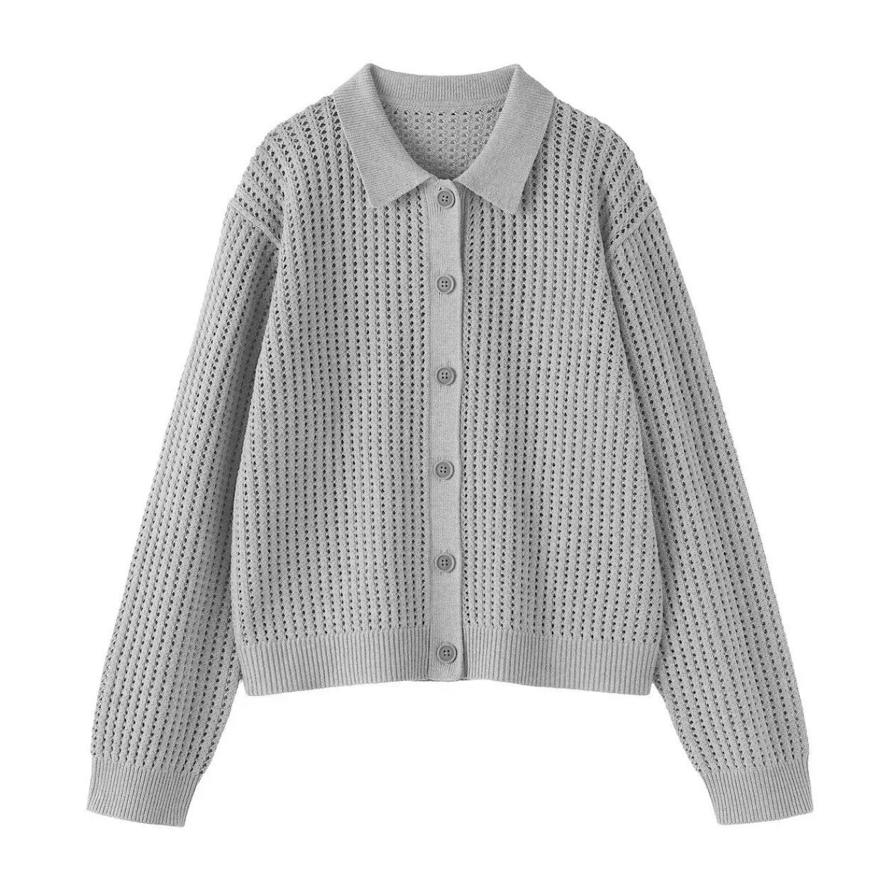Pulls Et Cardigans^Muji Cardigan à col en tricot de coton mélangé pour femme