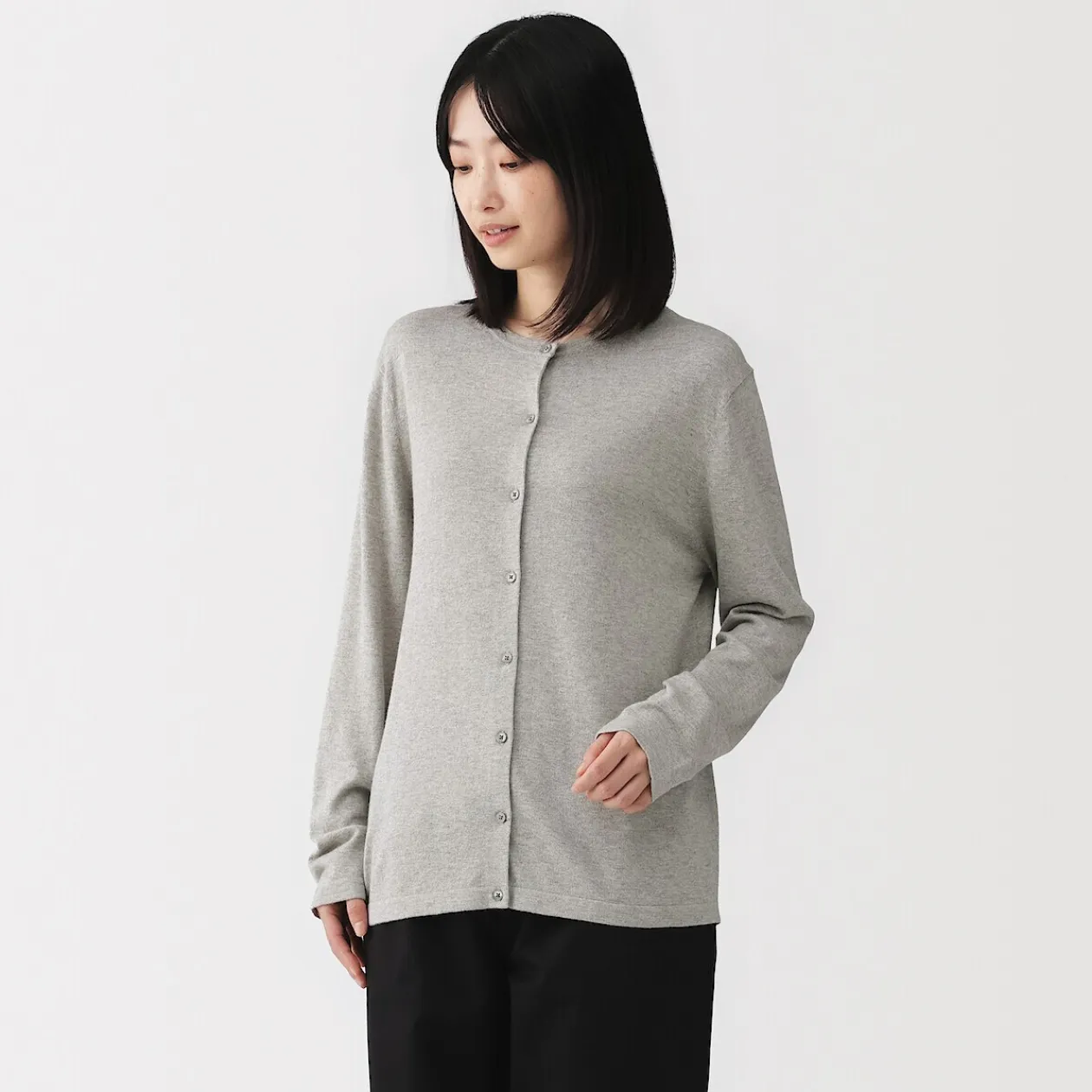 Pulls Et Cardigans^Muji Cardigan à col ras du cou en mélange de fibres de soja pour femme
