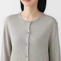 Pulls Et Cardigans^Muji Cardigan à col ras du cou en mélange de fibres de soja pour femme