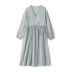 Robes Et Tuniques|Pyjamas Et Vêtements D'Intérieur^Muji Cardigan long en double gaze à pois dobby pour femme
