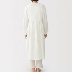 Robes Et Tuniques|Pyjamas Et Vêtements D'Intérieur^Muji Cardigan long en double gaze à pois dobby pour femme