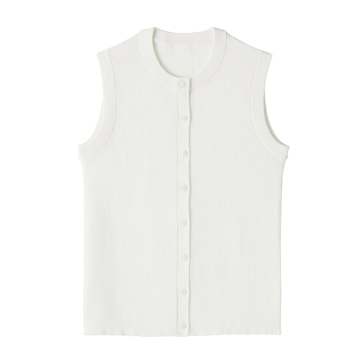 Hauts Et T‐Shirts|Sous‐Vêtements^Muji Cardigan sans manches en coton biologique hautement torsadé pour femme