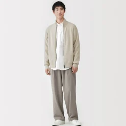 Pulls Et Cardigans^Muji Cardigan zippé et côtelé en mélange de coton pour homme