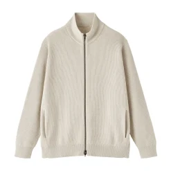 Pulls Et Cardigans^Muji Cardigan zippé et côtelé en mélange de coton pour homme