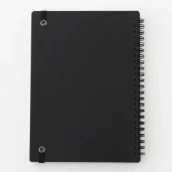 Cahiers À Lignes^Muji Carnet double spirale en papier de grande qualité avec attache élastique