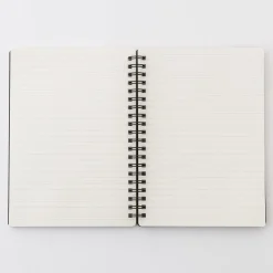 Cahiers À Lignes^Muji Carnet double spirale en papier de grande qualité avec attache élastique