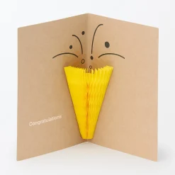 Emballages Cadeaux^Muji Carte pop‐up en papier alvéolé ‐ Cotillon