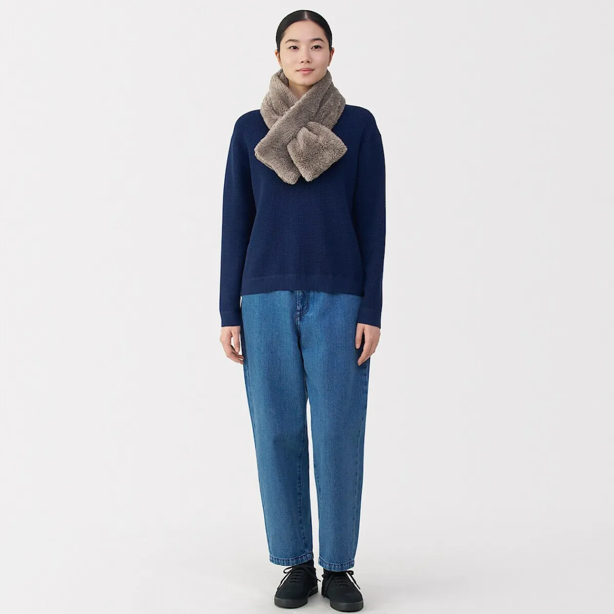 Écharpes|Écharpes^Muji Écharpe en polaire Boa de polyester recyclé