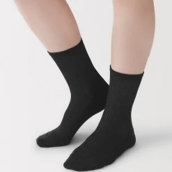 Chaussettes^Muji Chaussettes avec bord confortable et rayures pour femme