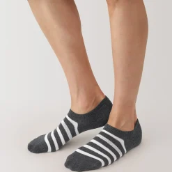 Chaussettes^Muji Chaussettes basses à angle droit pour homme ‐ Rayé.