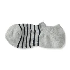 Chaussettes^Muji Chaussettes basses à angle droit pour homme ‐ Rayé