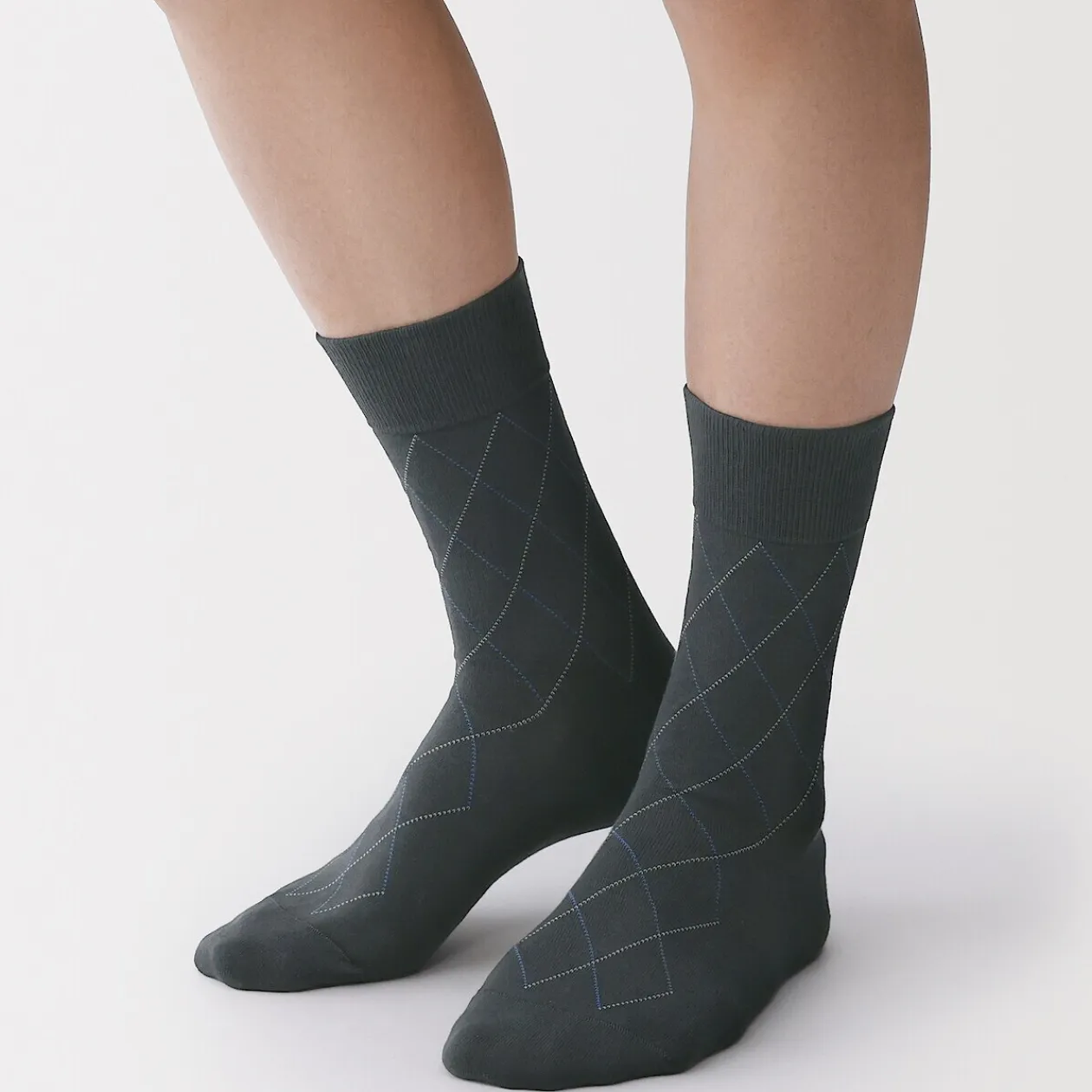 Chaussettes^Muji Chaussettes chic Argyle en coton mélangé pour homme