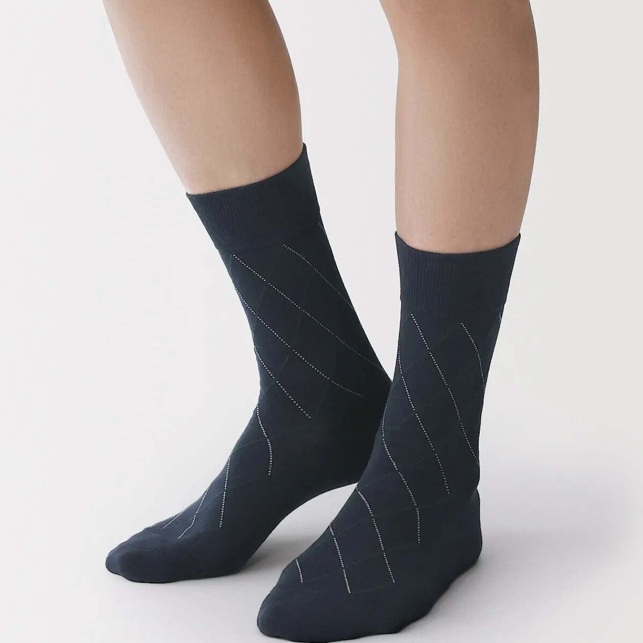 Chaussettes^Muji Chaussettes chic Argyle en coton mélangé pour homme