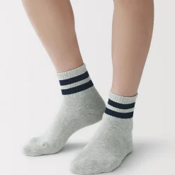Chaussettes^Muji Chaussettes courtes doublées en peluche à angle droit pour homme
