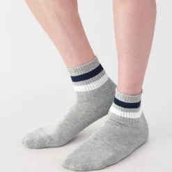 Chaussettes^Muji Chaussettes courtes doublées en peluche à angle droit pour homme