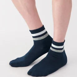Chaussettes^Muji Chaussettes courtes doublées en peluche à angle droit pour homme