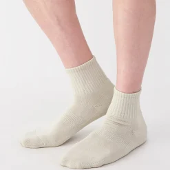 Chaussettes^Muji Chaussettes courtes en peluche à angle droit pour homme