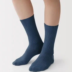 Chaussettes^Muji Chaussettes côtelées à angle droit pour homme