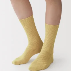 Chaussettes^Muji Chaussettes côtelées à angle droit pour homme