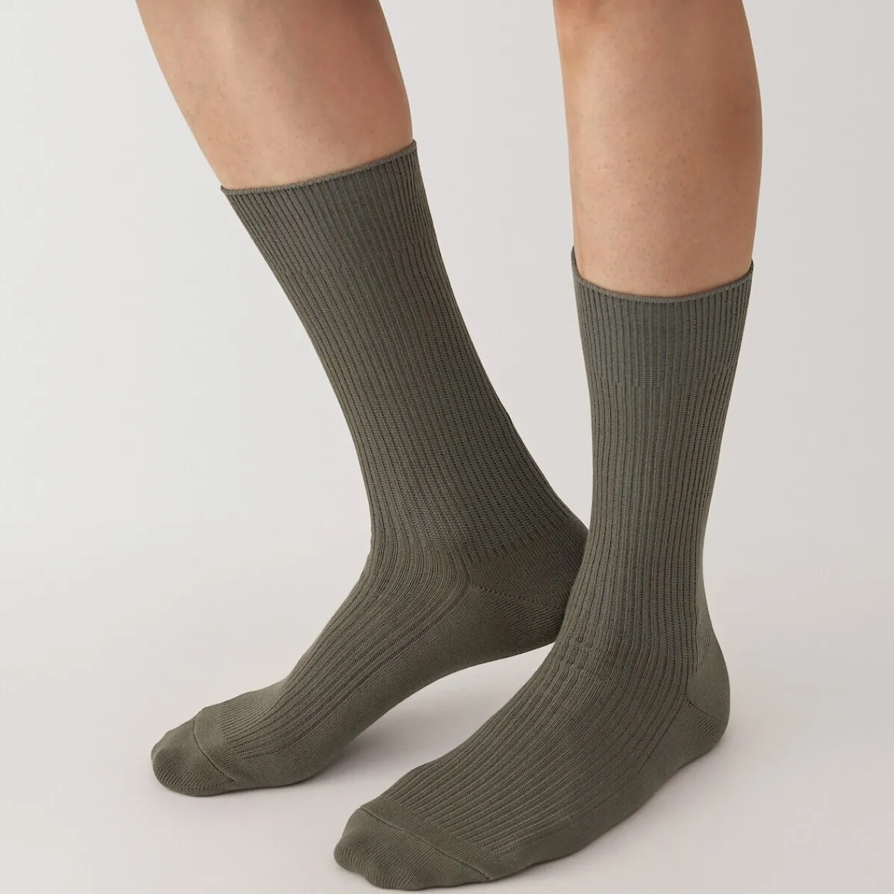 Chaussettes^Muji Chaussettes côtelées à angle droit pour homme