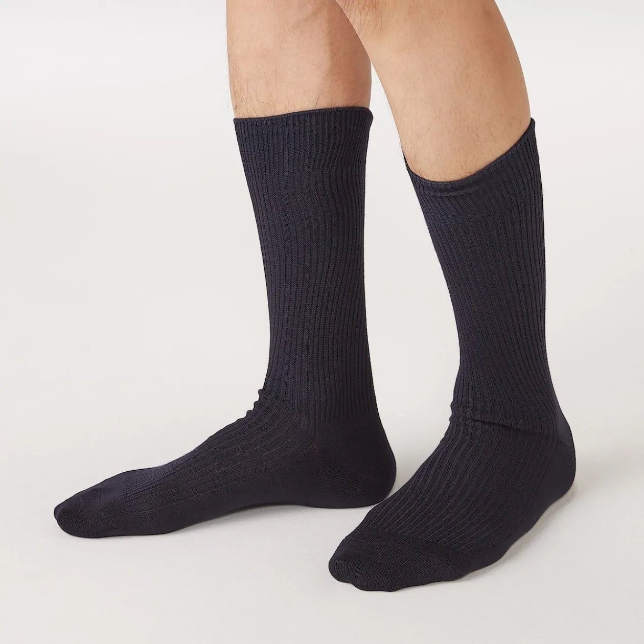 Chaussettes^Muji Chaussettes côtelées à angle droit pour homme