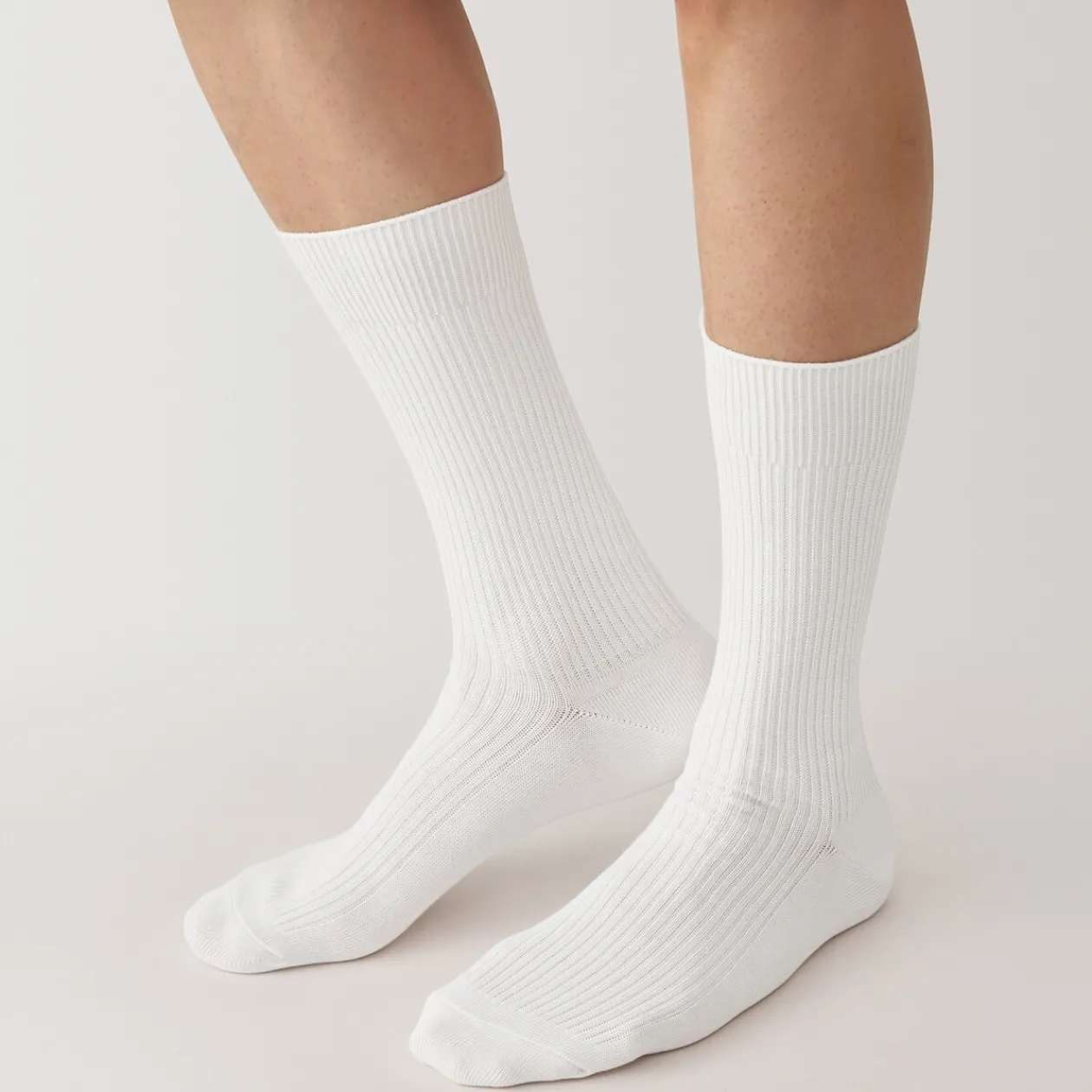Chaussettes^Muji Chaussettes côtelées à angle droit pour homme