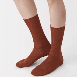 Chaussettes^Muji Chaussettes côtelées à angle droit pour homme