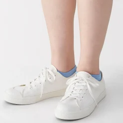 Chaussettes^Muji Chaussettes de sport en coton évacuant l``humidité pour femme