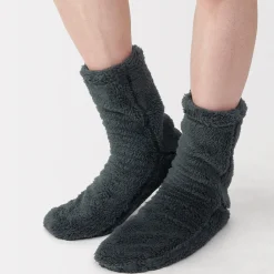 Chaussettes^Muji Chaussettes d'intérieur en polyester recyclé et molleton Boa pour homme