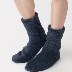 Chaussettes^Muji Chaussettes d'intérieur en polyester recyclé et molleton Boa pour homme