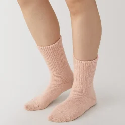 Chaussettes^Muji Chaussettes d'intérieur en laine mélangée pour femme