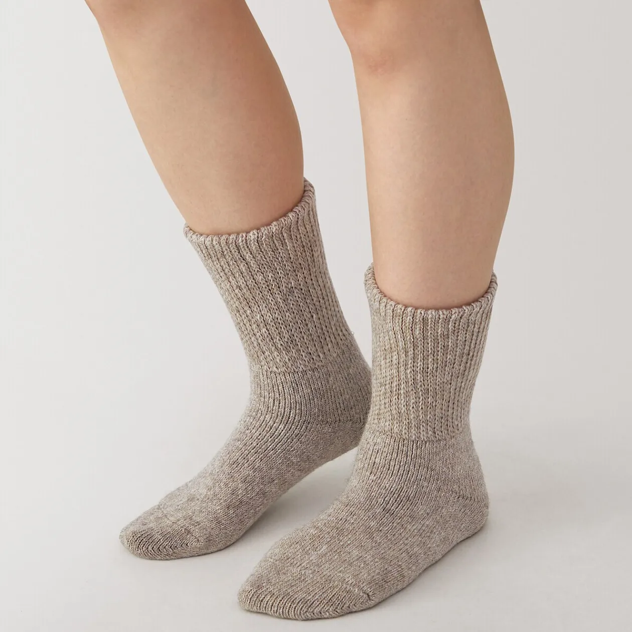 Chaussettes^Muji Chaussettes d'intérieur en laine mélangée pour femme