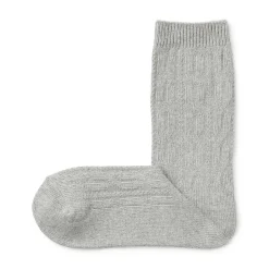 Chaussettes^Muji Chaussettes en maille torsadée à angle droit