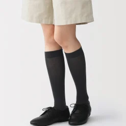 Chaussettes^Muji Chaussettes montantes confortables et côtelées pour femme