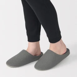 Chaussons|Chaussons^Muji Chaussons mules à semelle intérieure en coton
