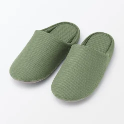 Chaussons|Chaussons^Muji Chaussons mules à semelle intérieure en coton