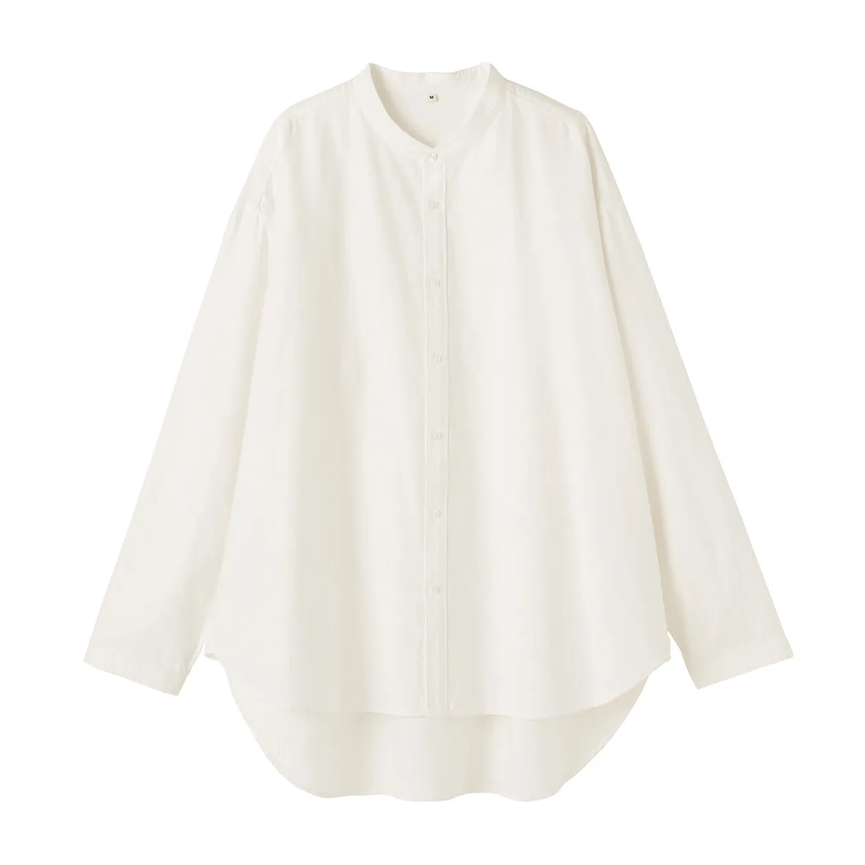 Chemises^Muji Chemise à col montant en coton brossé pour femme