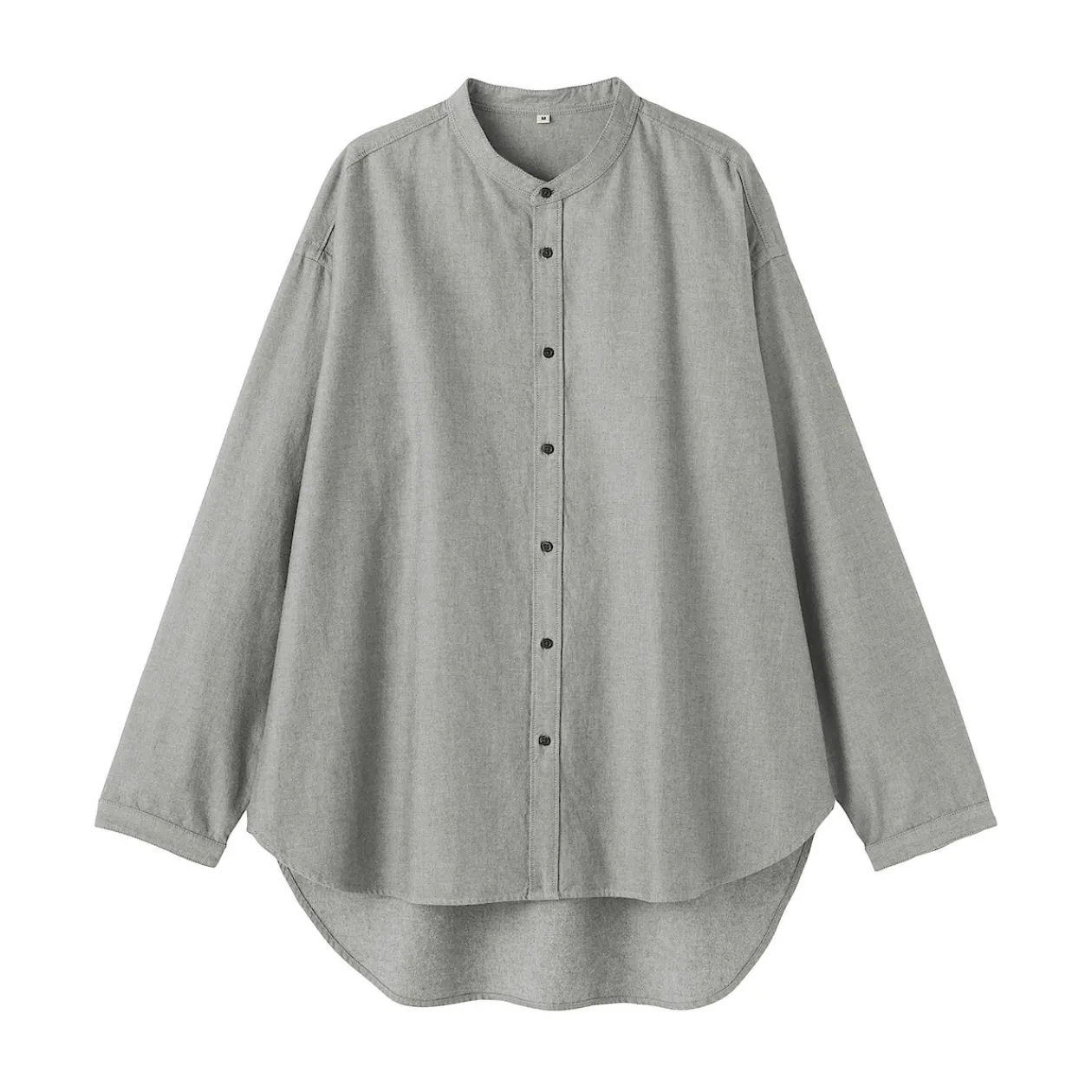 Chemises^Muji Chemise à col montant en coton brossé pour femme