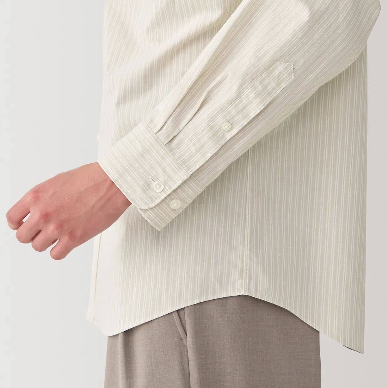 Chemises^Muji Chemise à manches longues en coton lavé homme