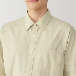 Chemises^Muji Chemise à manches longues en coton lavé homme