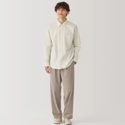 Chemises^Muji Chemise à manches longues en coton lavé homme
