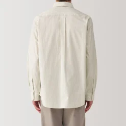 Chemises^Muji Chemise à manches longues en coton lavé homme