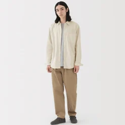 Chemises^Muji Chemise à manches longues en coton lavé homme